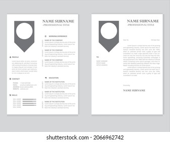 Resume with cover page template 