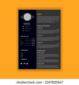 resume creative design template eps file