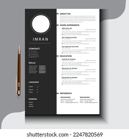 resume creative design template eps file