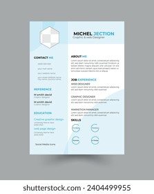 Resume creative design Template, modern resume CV template