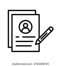 Reanudar la Ilustración vectorial de iconos de contorno de Creator