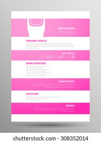 Resume - Curriculum vitae, business theme, female