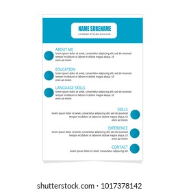 resume curriculum vitae template cv illustration vector