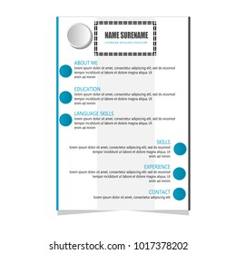 resume curriculum vitae template cv illustration vector