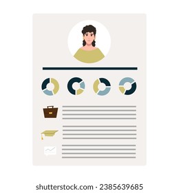 Resume. CV application. Selecting staff. Searching professional staff. Resume form. Recruitment. Creative cv template vector minimalist