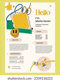 Resume CV with Cute Design Template
