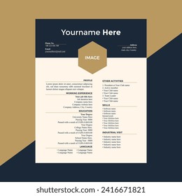 Resume or cv Design template Clean and modern with minimal design
