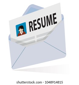 resume or cv in envelope