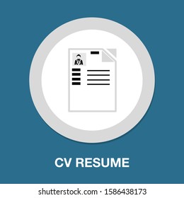 resume - cv icon. Applying for job, giving CV, job competition vector concept