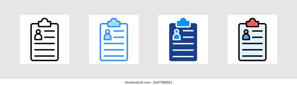 Resume And Cv Icon Collection Set Multiple Style