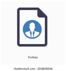 Resume or  CV Icon Concept