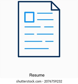 Resume or CV Icon Concept
