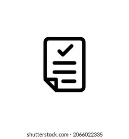 Resume And Cv Line Icon, Vector Template