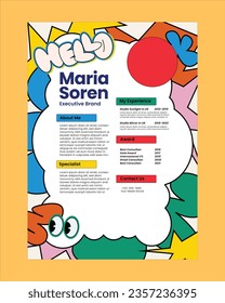 Resume CV with Playful Design Template