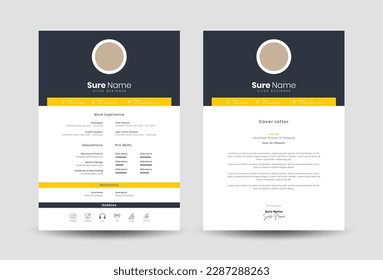 resume or cv template design