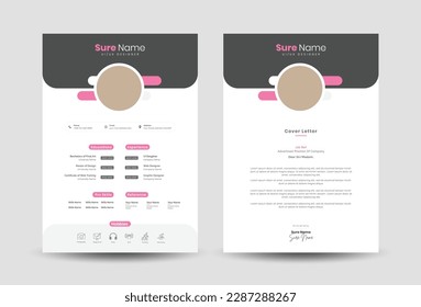 resume or cv template design