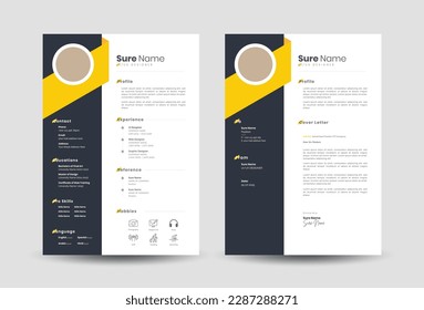 resume or cv template design
