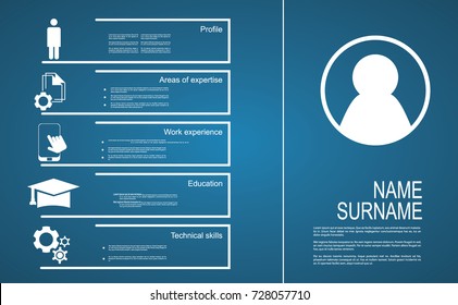 Resume / CV template design