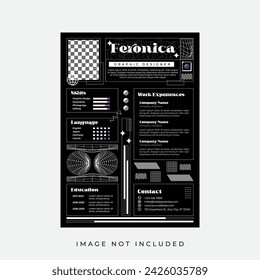 Currículum vitae y CV Plantilla Diseño Post