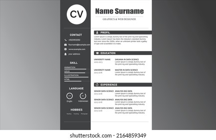 3,282 Black white cv Stock Illustrations, Images & Vectors | Shutterstock