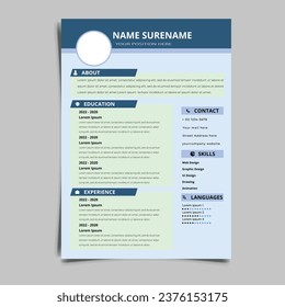 Reanudar el diseño de plantillas gráficas vectoriales de CV