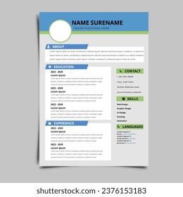 Resume CV vector Graphic Templates design