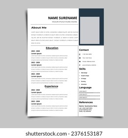 Resume CV vector Graphic Templates design