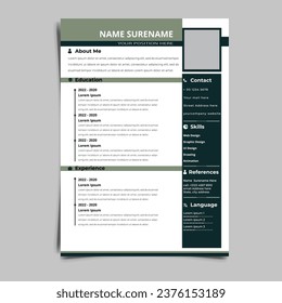 Resume CV vector Graphic Templates design