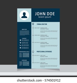 Resume and cv vector template. Vector template