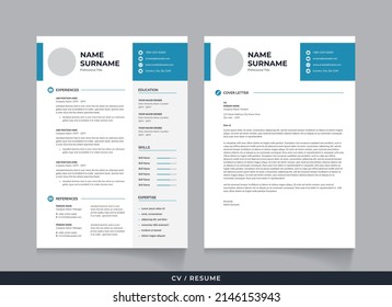 Resume and cv vector template. Awesome for job applications.