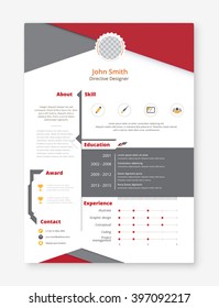 Resume and CV vector template. Awesome for job applications. 