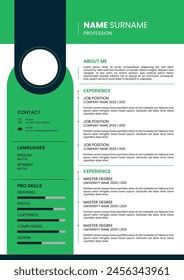 Reanudar diseño. PLANTILLA de diseño de CV