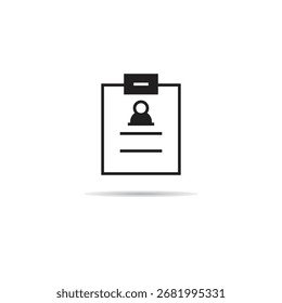 ícone retomar documento no plano de fundo branco