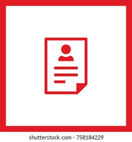 Resume Document Line Vector Icon