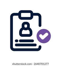 resume duotone icon. Sleek and modern vector icon for websites, mobile apps, marketing materials, and corporate design. Fully scalable and ready to use.