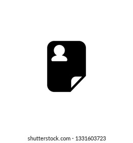 Resume File Fill Vector Icon