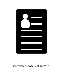 resume file icon simple, trendy and modern design