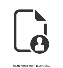 Resume file icon, vector graphics