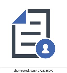 Resume file icon. vector image