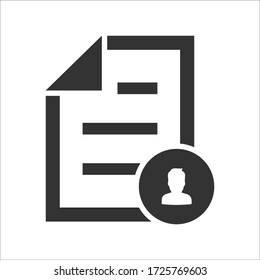 Resume file icon. vector image