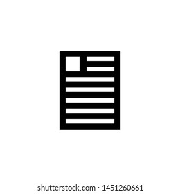 Resume File, Personal Document. Flat Vector Icon illustration. Simple black symbol on white background. Resume File, Personal Document sign design template for web and mobile UI element