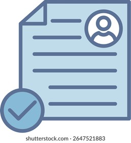 Resume Filled Blue Tone Icon
