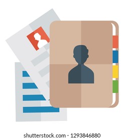 Resume flat icon design 