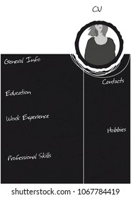 resume form. format A4. vector.
