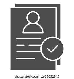 Resume Glyph Icon Element For Design