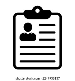 Resume icon, cv sign, vector illustration on white background.