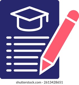 Resume Icon Fill Vector Illustration
