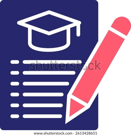 Resume Icon Fill Vector Illustration