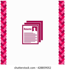 Resume icon Flat Design. Isolated Illustration.
