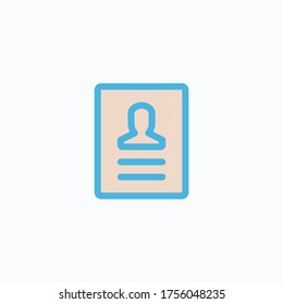 resume icon flat vector logo design trendy illustration signage symbol graphic simple